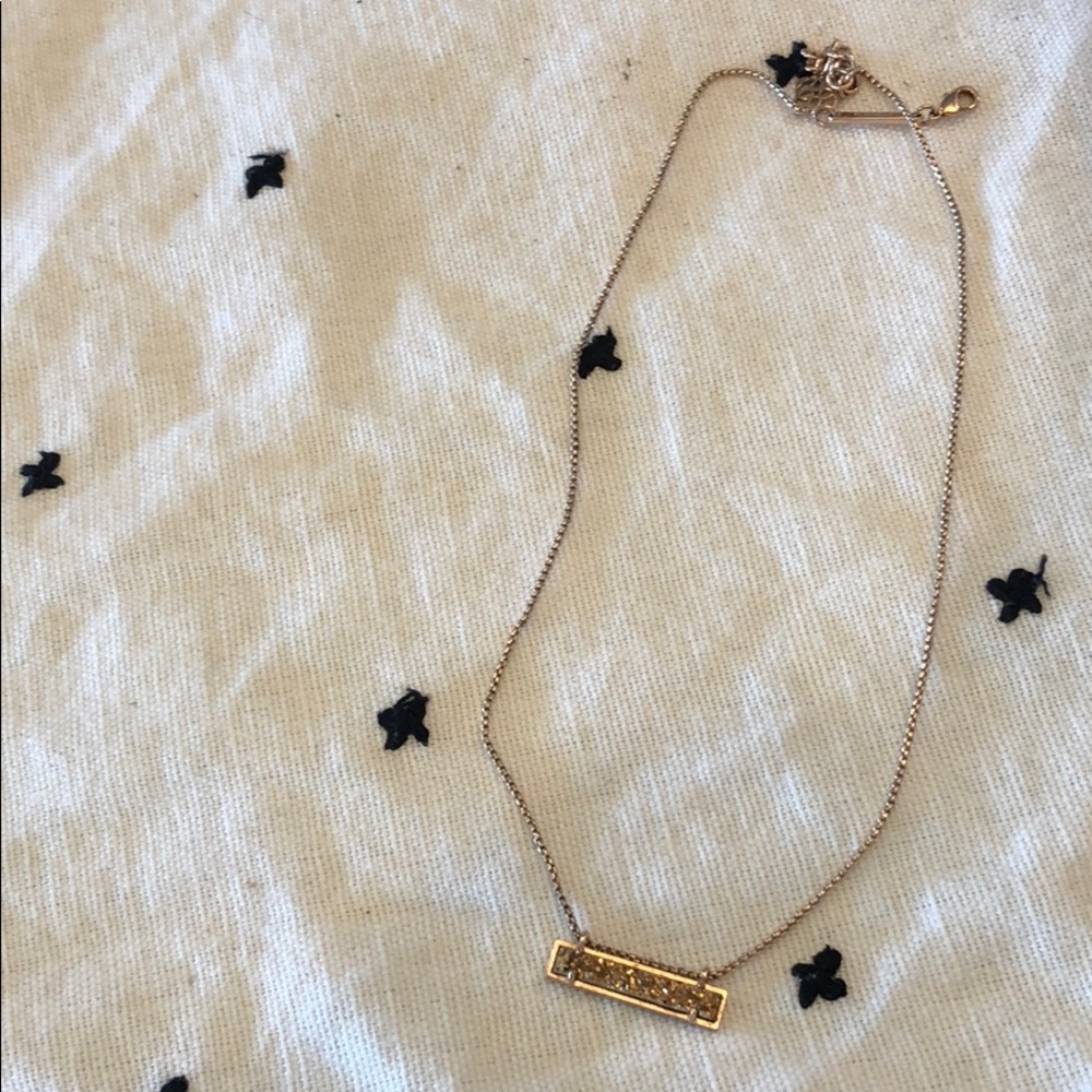 Rose gold bar short necklace Kendra Scott